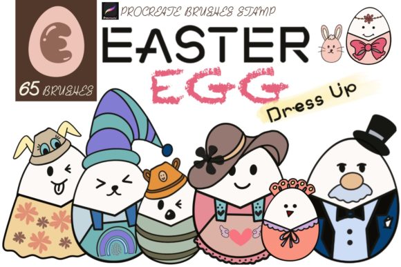 Easter Egg Dress Up Procreate Brushes for Digital Art