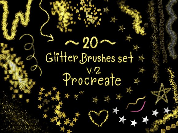 Elevate Designs with 20 Glitter Brushes Set V.2