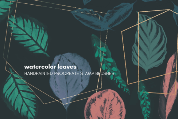 Elevate Designs with Watercolor Leaf Brushes