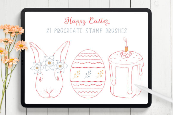 Elevate Your Digital Art with Hand-Drawn Easter Procreate Stamp Brushes