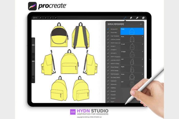 Elevating Fashion Illustration with the Backpack Design Set Stamp Brushes