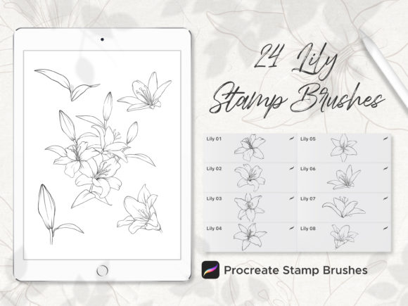 Evaluating the Lily Procreate Stamp Brushes for Digital Floral Illustration