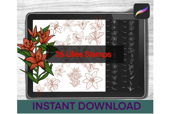 Mastering Floral Art with Lily Brushes Procreate Stamps