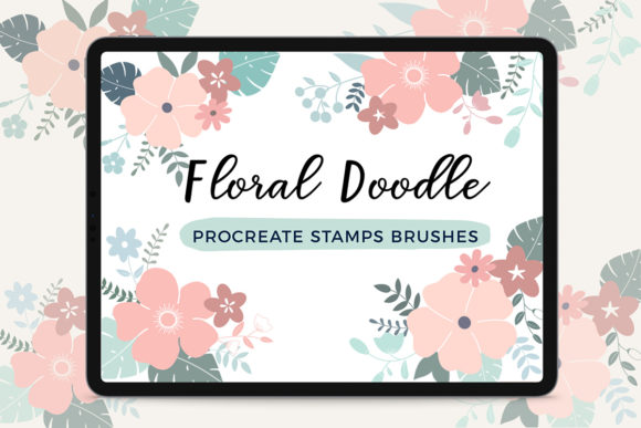 Strategic Illustration: Leveraging Procreate Stamp Brushes - Floral Doodle for Professional Growth