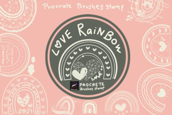 Strategic Visual Branding with Love Rainbow Procreate Brushes Stamp