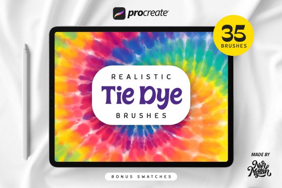 Unlock Authentic Textures with Procreate Realistic Tie-Dye Brushes