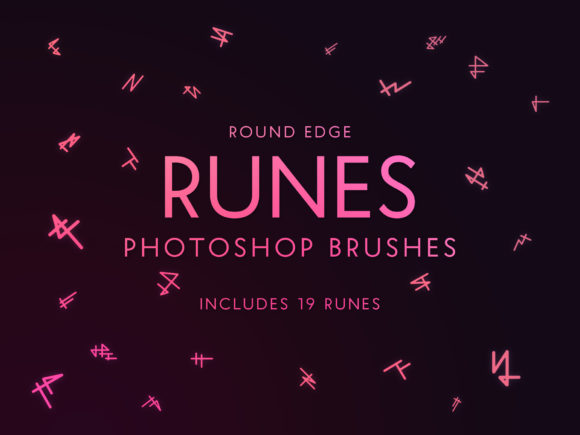 Unlock Mystic Design with Round Edge Magical Rune Brushes