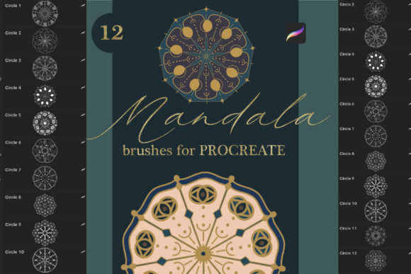 Unlock Symmetry: Mandala Brushes for Procreate