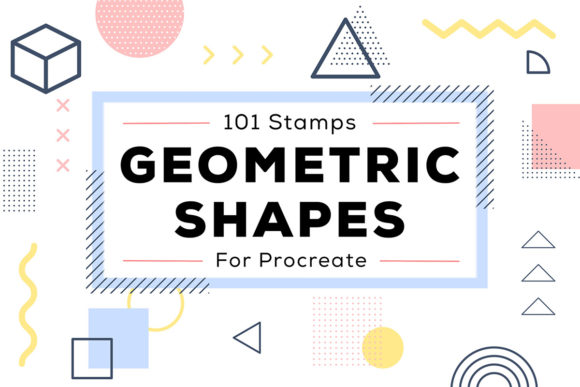 Unlocking Creative Efficiency with Procreate Stamp Brushes-Geometric Shapes