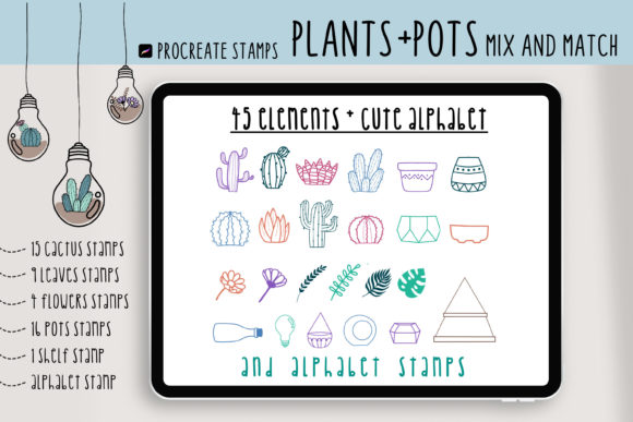 Unlocking Creative Possibilities with Procreate Brushes Stamps Plants and Pots